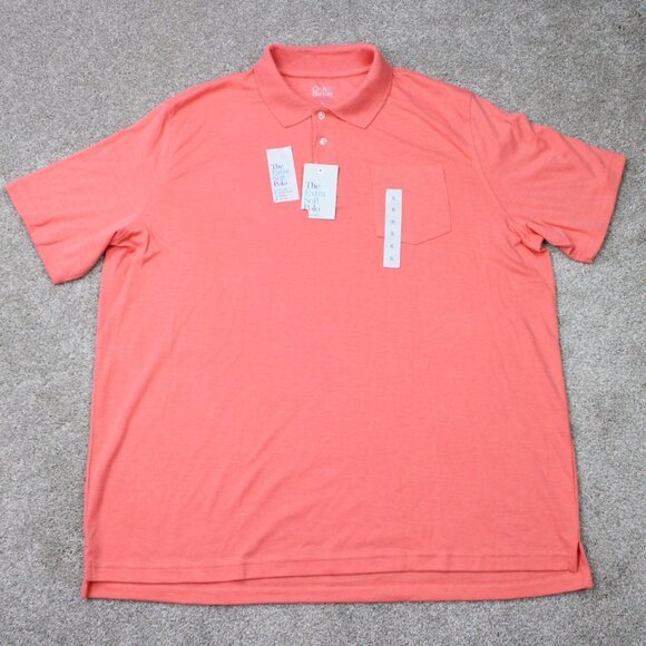 Croft & Barrow Polo Shirt NWT Mens XL Pink Extra Soft Cotton/Poly S/S Pullover - Picture 1 of 14